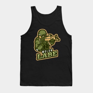 The Man With A Rifle | Molon Labe Tank Top